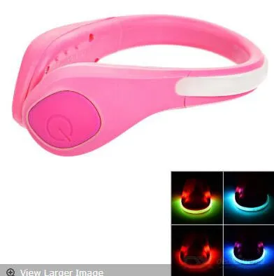 1 Pcs LED Luminous Shoes Clip Light Night Safety Warning LED Bright Flash Light