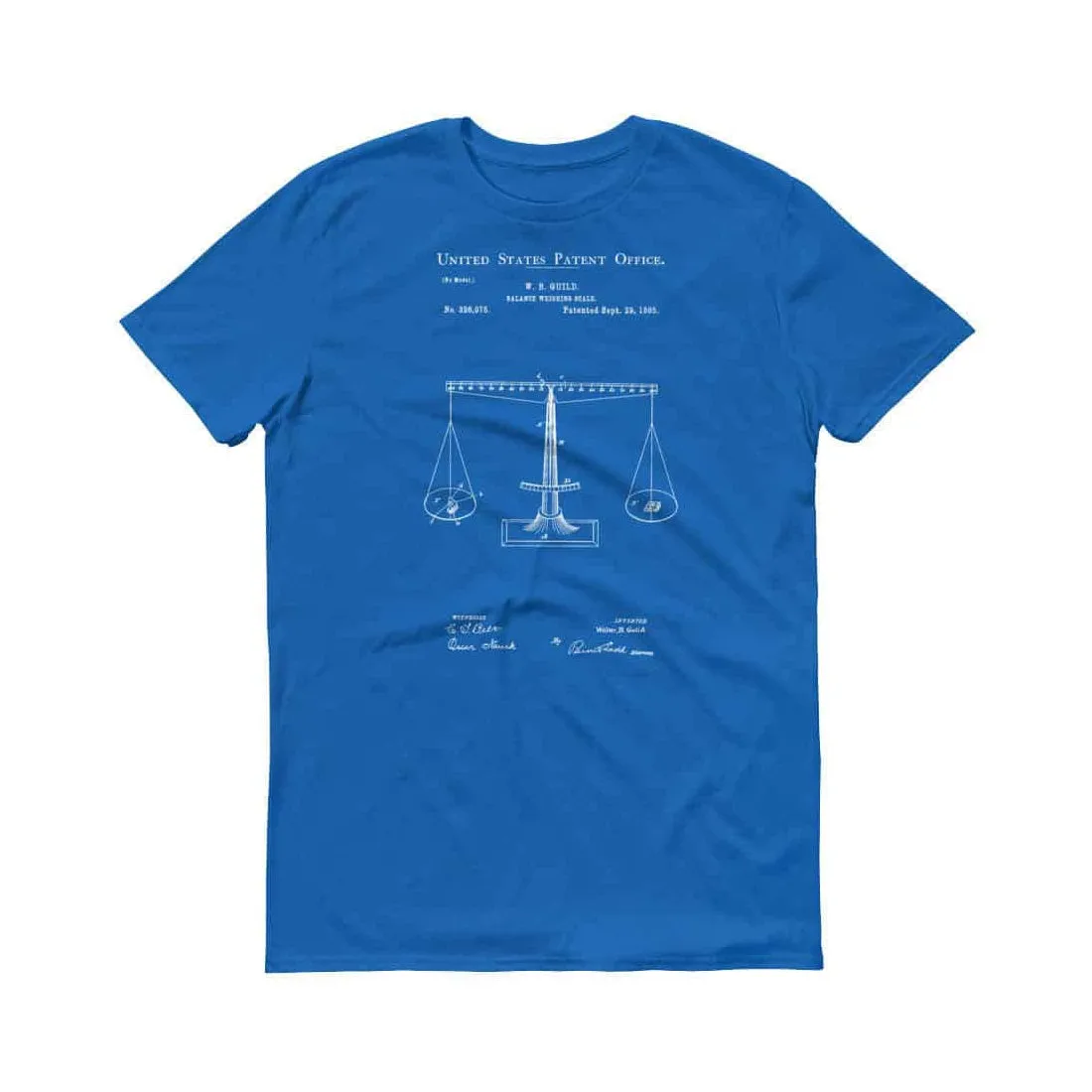 1885 Scales of Justice Patent T-Shirt - Scales T-Shirt, Lawyer Gift, Law, Law Student Gift, Court Reporter Gift, Old Patent T-shirt