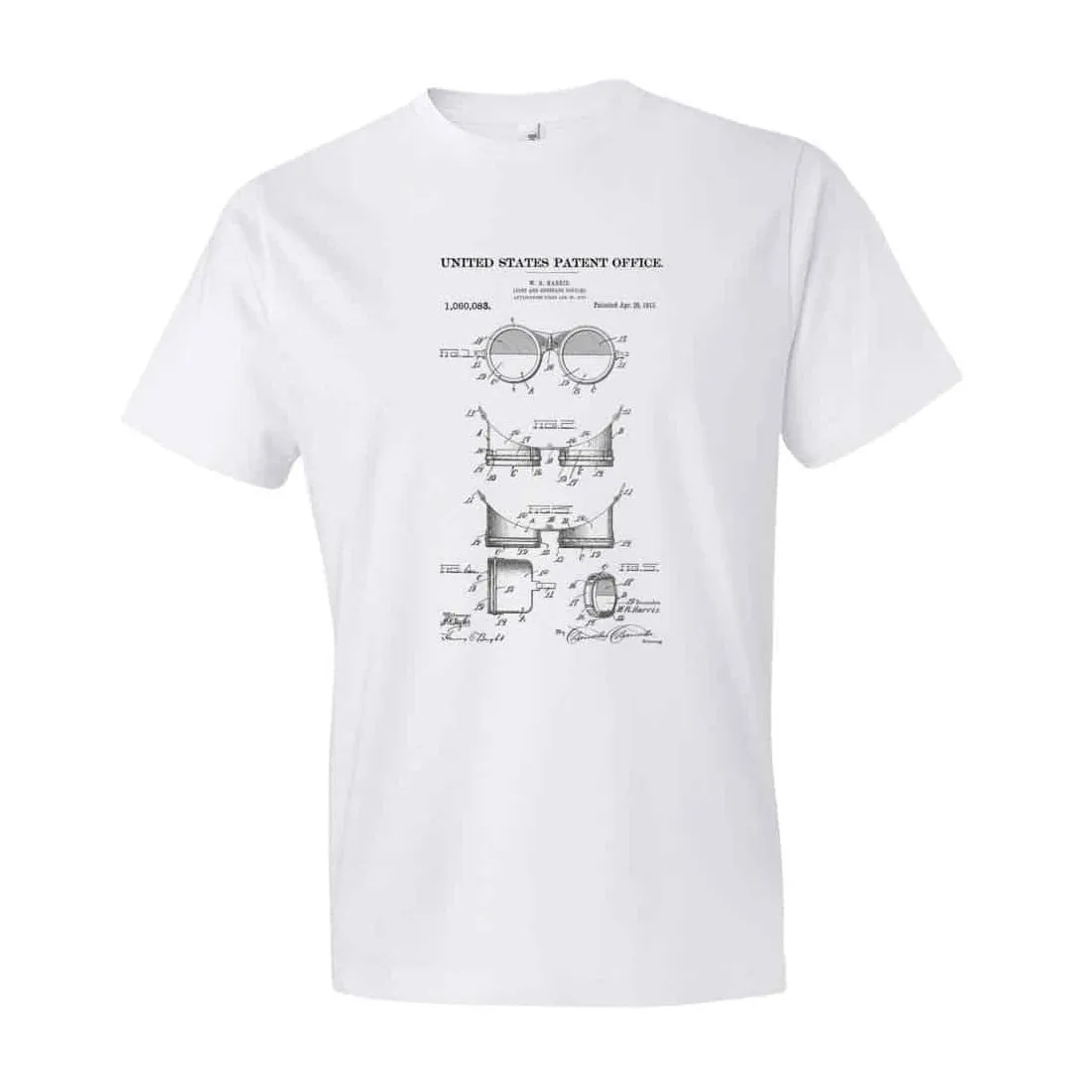 1913 Vintage Goggles Patent T-Shirt - Patent Shirt, Vintage Tools, Old Patent T-shirt, Goggles T-Shirt, Steampunk T-Shirt