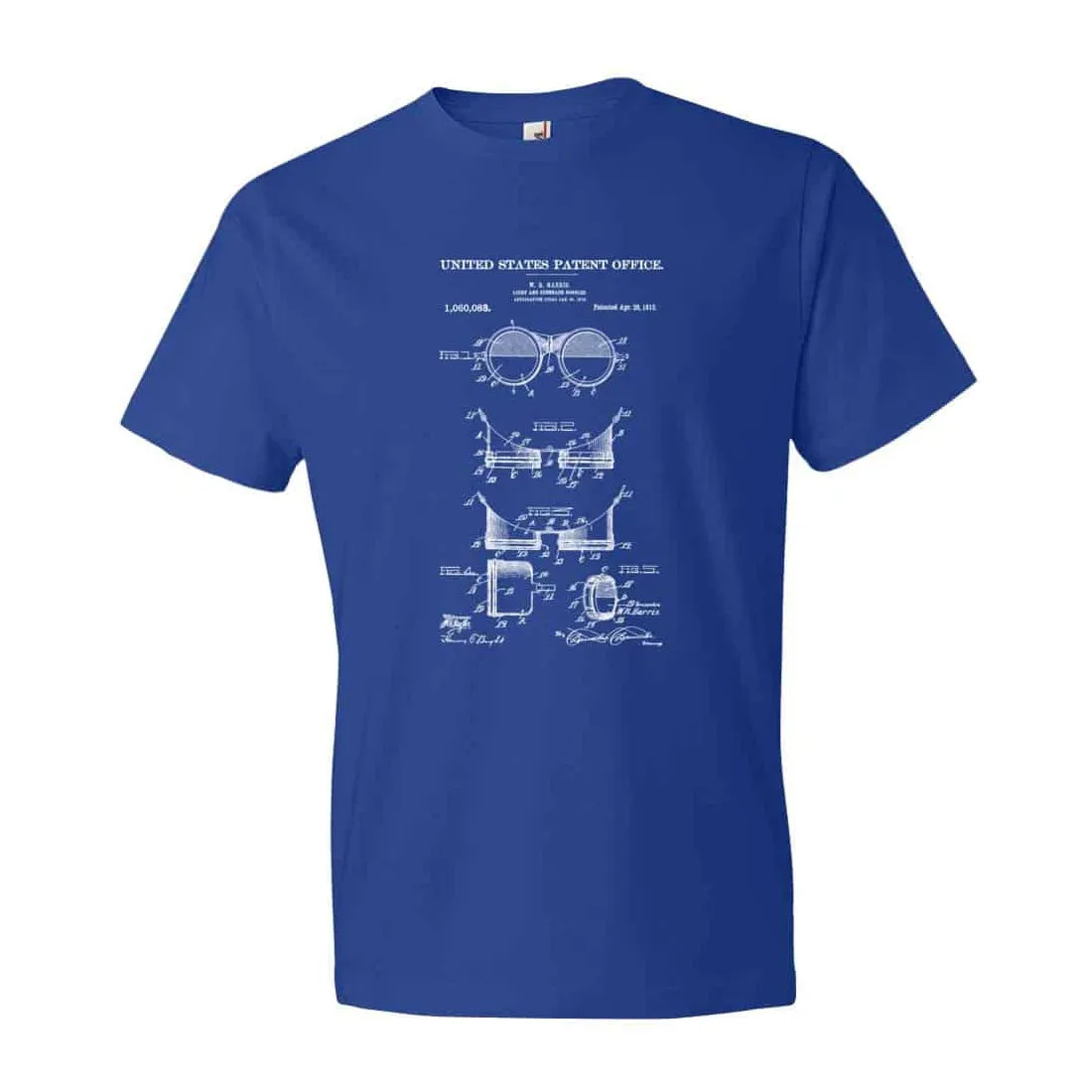 1913 Vintage Goggles Patent T-Shirt - Patent Shirt, Vintage Tools, Old Patent T-shirt, Goggles T-Shirt, Steampunk T-Shirt