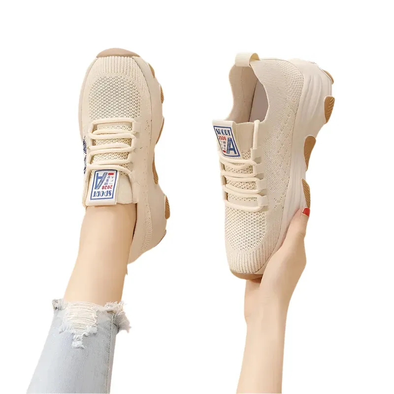 2024 Trendy Thick-Soled Women's Sports Shoes – Stylish Casual Gym, Tennis, and Basketball Sneakers