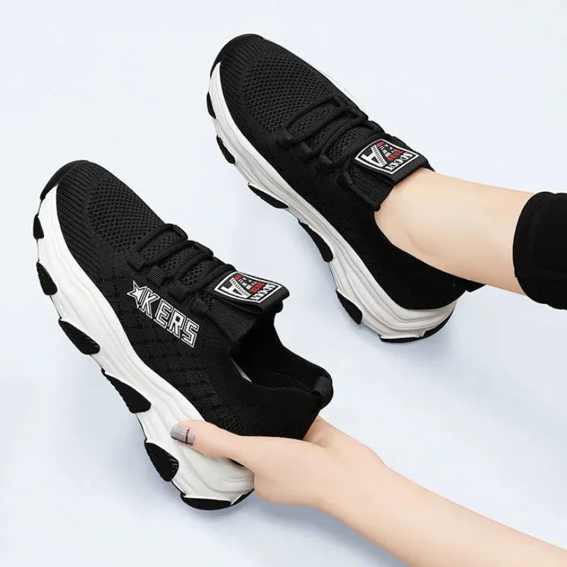 2024 Trendy Thick-Soled Women's Sports Shoes – Stylish Casual Gym, Tennis, and Basketball Sneakers