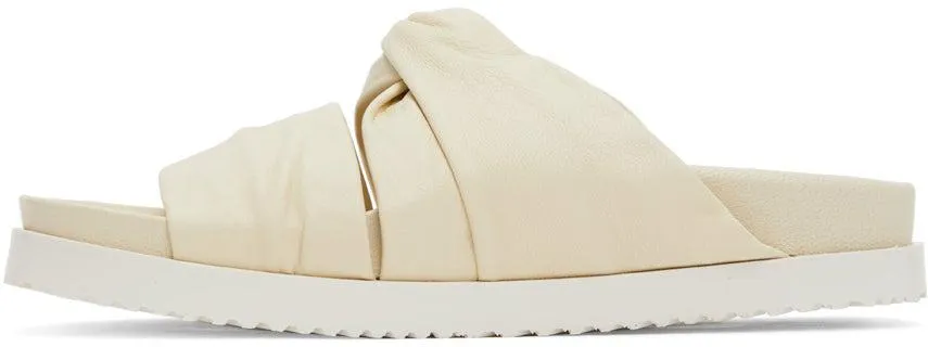 3.1 Phillip Lim Off-White Twisted Pool Slides