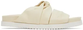 3.1 Phillip Lim Off-White Twisted Pool Slides
