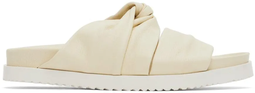 3.1 Phillip Lim Off-White Twisted Pool Slides