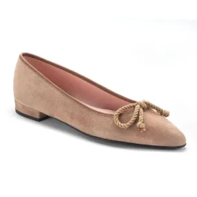 50113 - Taupe Suede Flats for Teen/Women by Pretty Ballerinas
