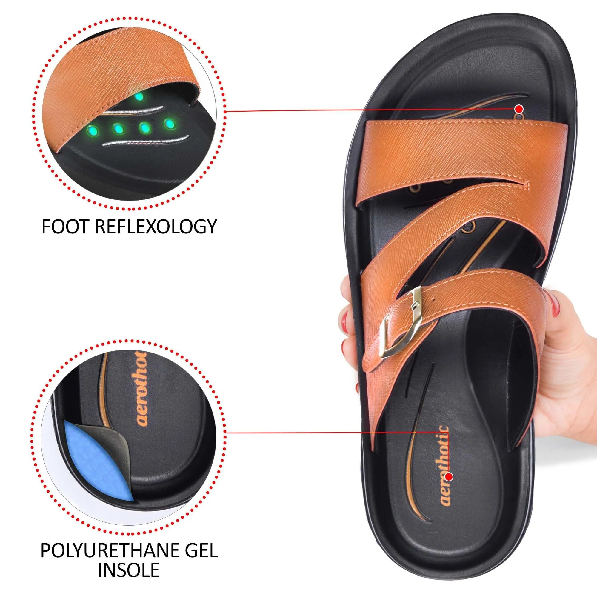 AEROTHOTIC Slit Flair Ladies Comfortable Fashion Sandals - Original Thailand Imported - L0407