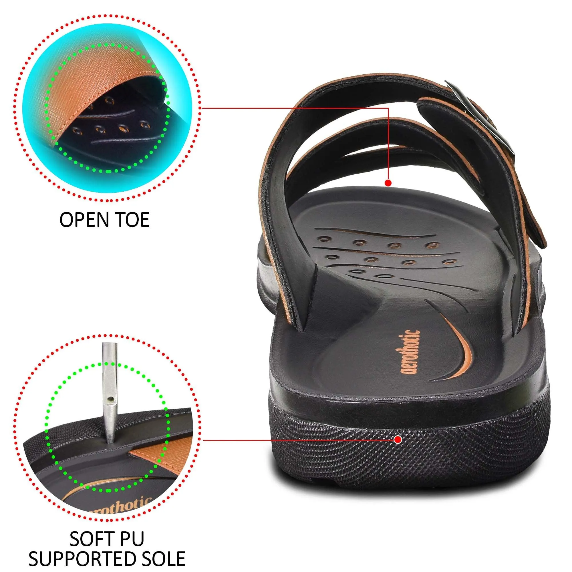 AEROTHOTIC Slit Flair Ladies Comfortable Fashion Sandals - Original Thailand Imported - L0407