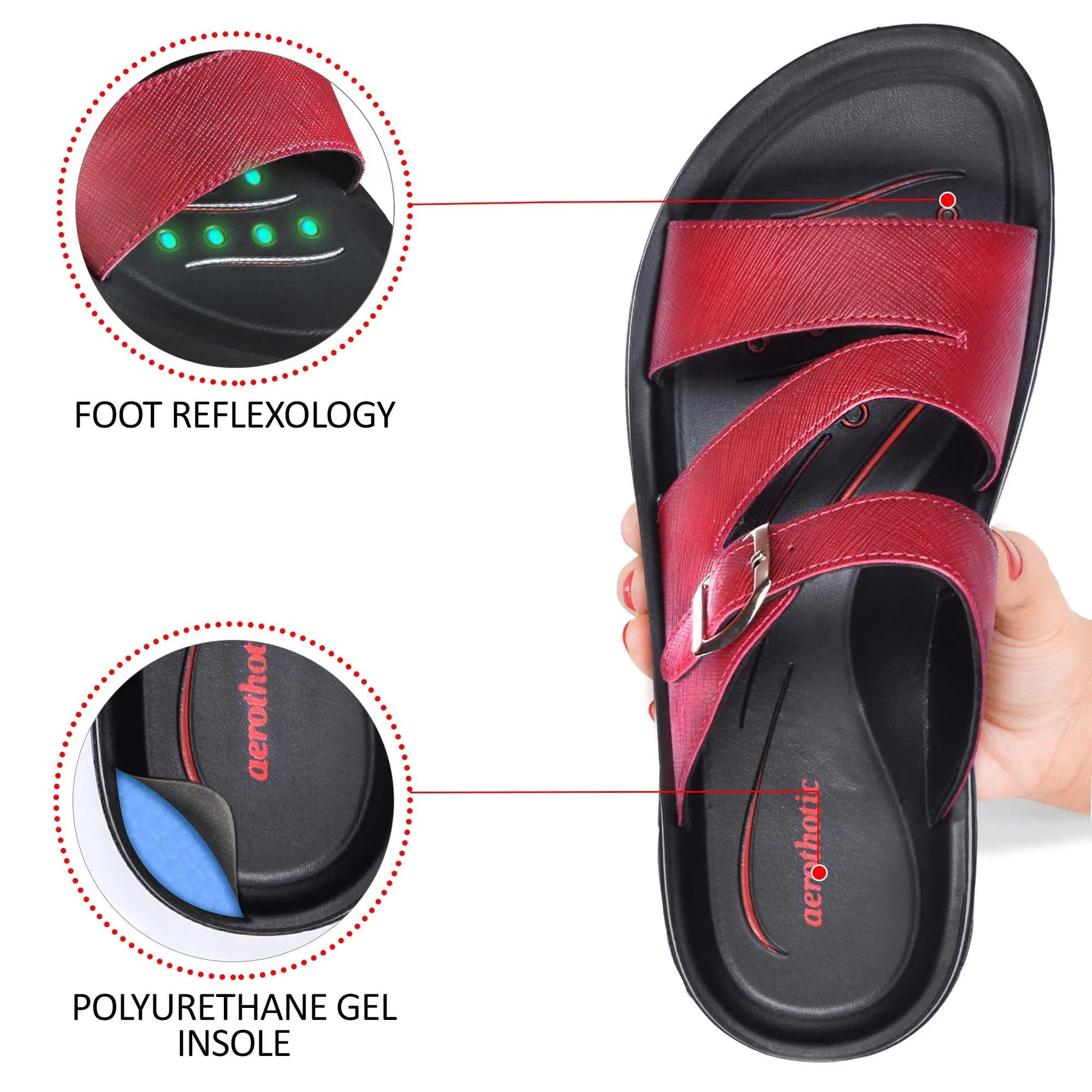 AEROTHOTIC Slit Flair Ladies Comfortable Fashion Sandals - Original Thailand Imported - L0407