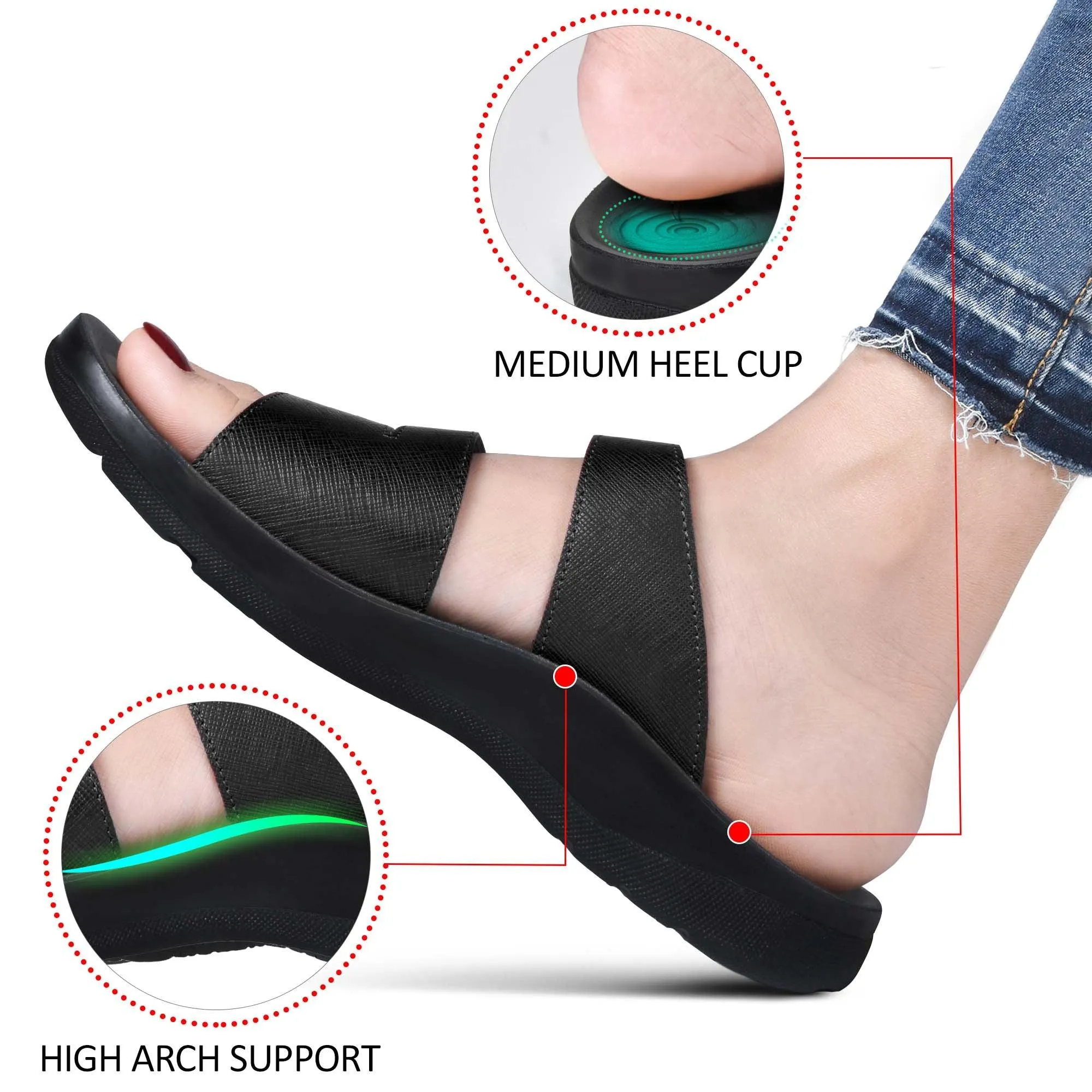 AEROTHOTIC Slit Flair Ladies Comfortable Fashion Sandals - Original Thailand Imported - L0407
