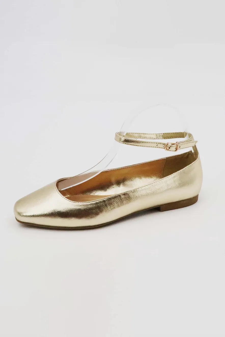 ANKLE STRAP BALLET FLAT