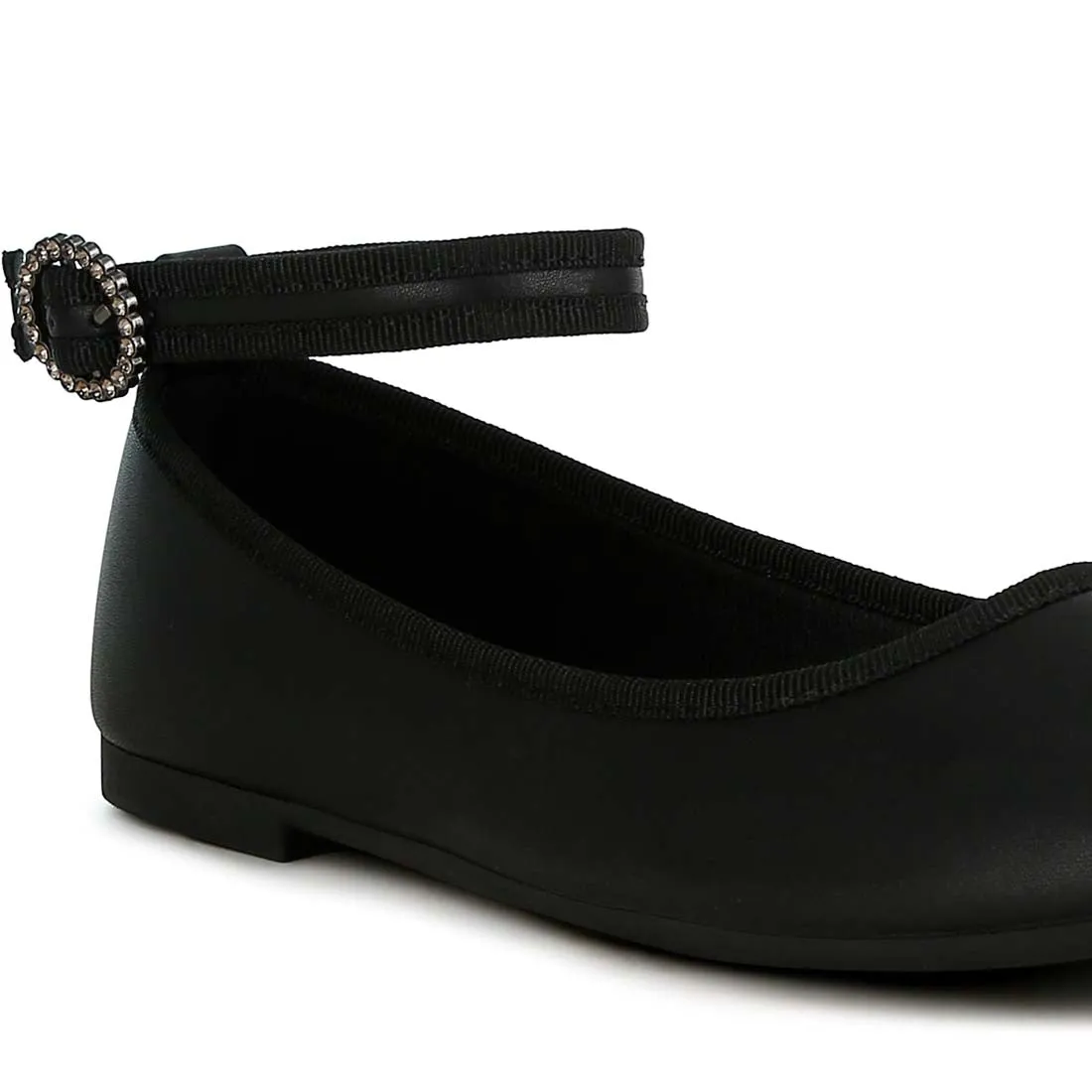 Ankle Strap Detail Ballet Flats