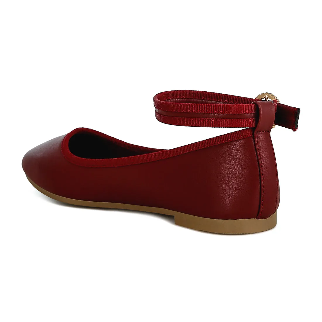 Ankle Strap Detail Ballet Flats