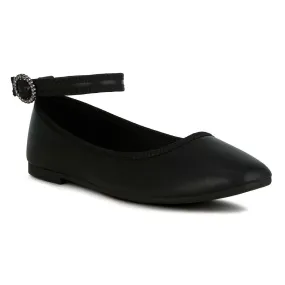 Ankle Strap Detail Ballet Flats