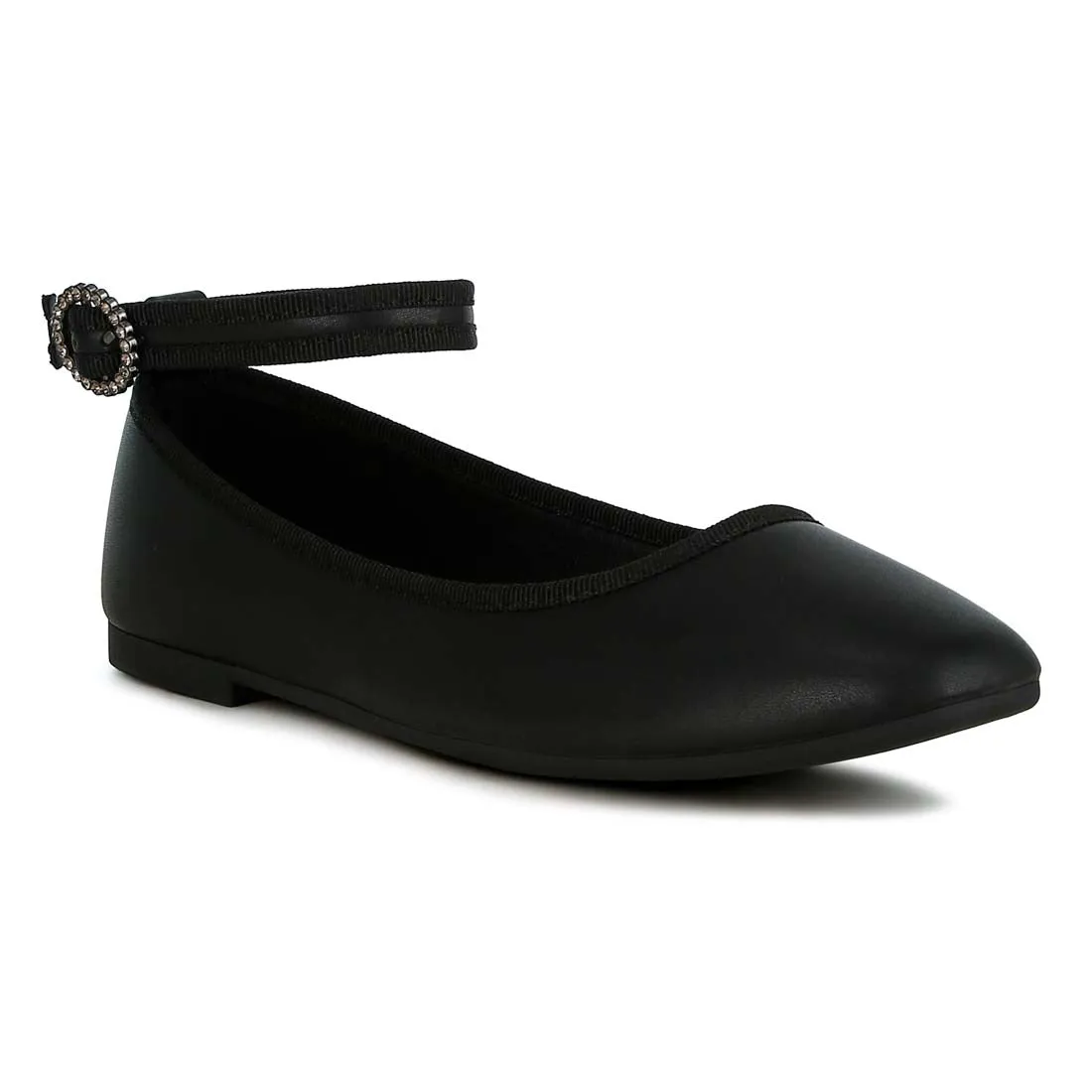 Ankle Strap Detail Ballet Flats