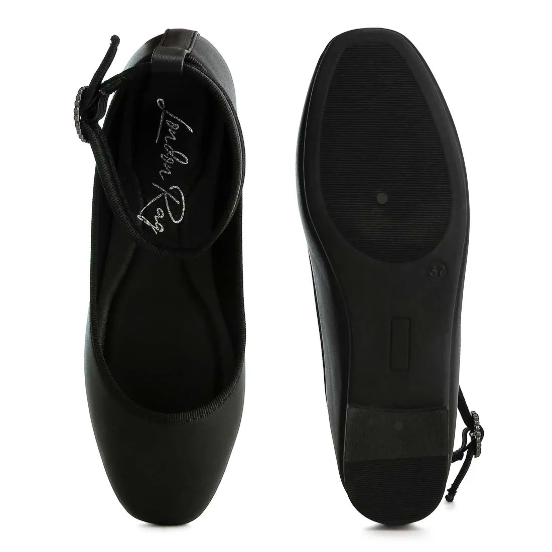 Ankle Strap Detail Ballet Flats