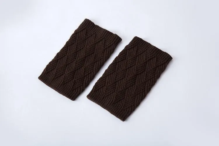 Autumn and winter knitted warm leg boots boot wool leggings rhombus line socks