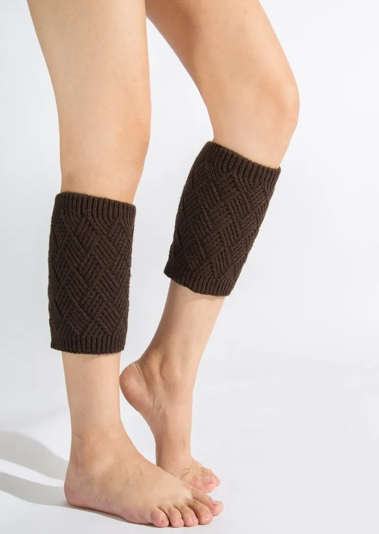 Autumn and winter knitted warm leg boots boot wool leggings rhombus line socks