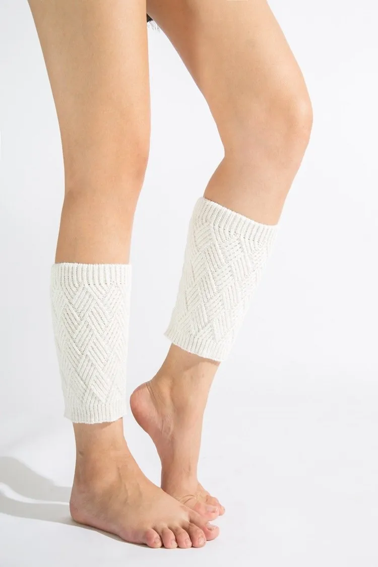 Autumn and winter knitted warm leg boots boot wool leggings rhombus line socks
