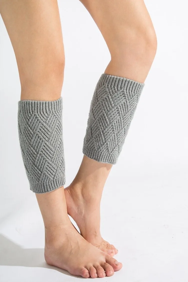 Autumn and winter knitted warm leg boots boot wool leggings rhombus line socks