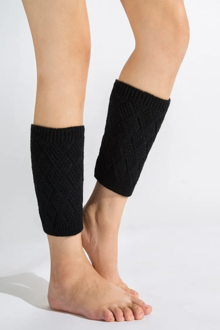 Autumn and winter knitted warm leg boots boot wool leggings rhombus line socks