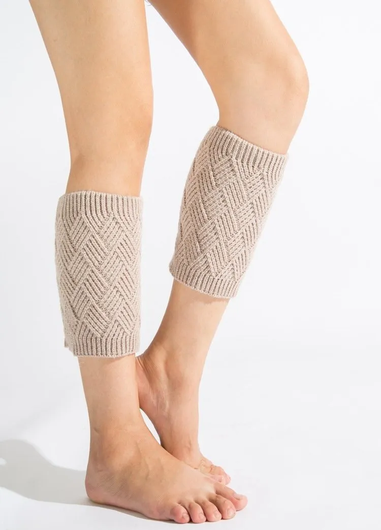 Autumn and winter knitted warm leg boots boot wool leggings rhombus line socks