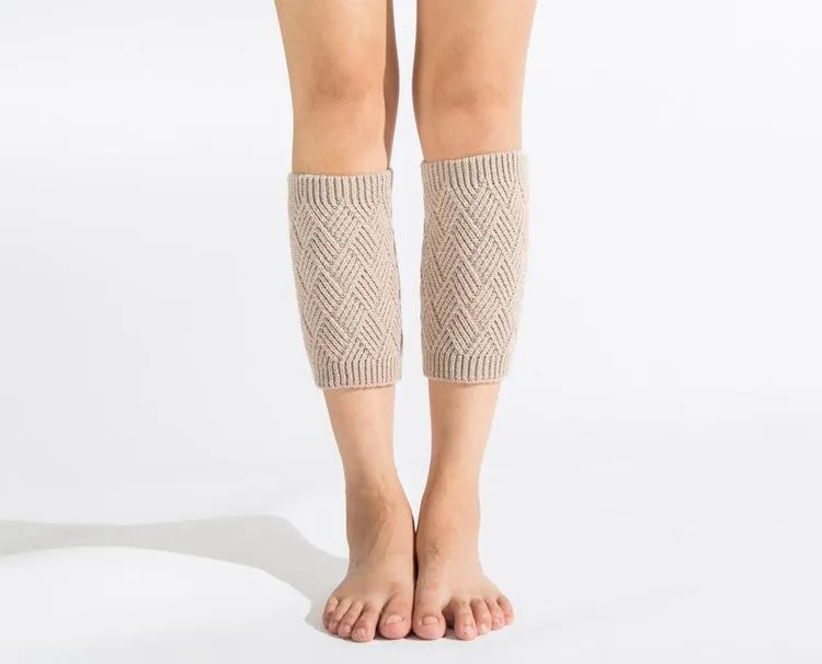Autumn and winter knitted warm leg boots boot wool leggings rhombus line socks