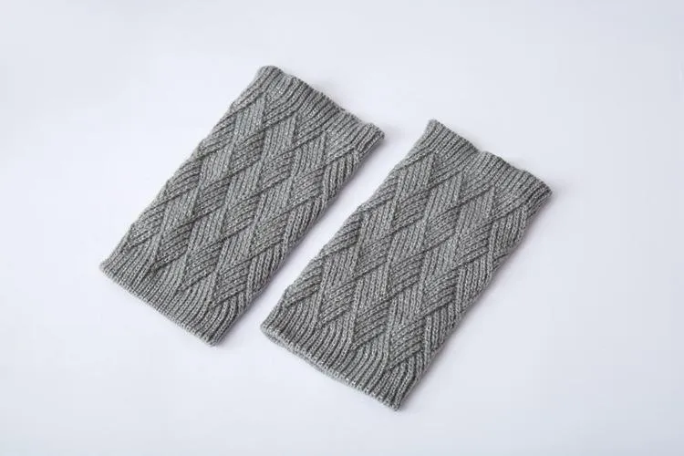 Autumn and winter knitted warm leg boots boot wool leggings rhombus line socks