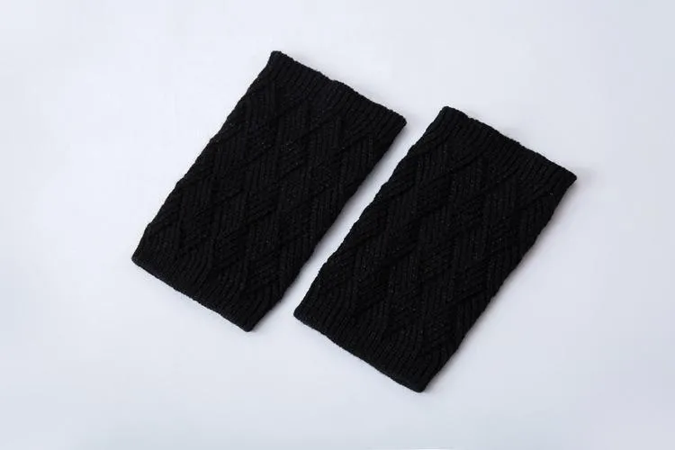 Autumn and winter knitted warm leg boots boot wool leggings rhombus line socks