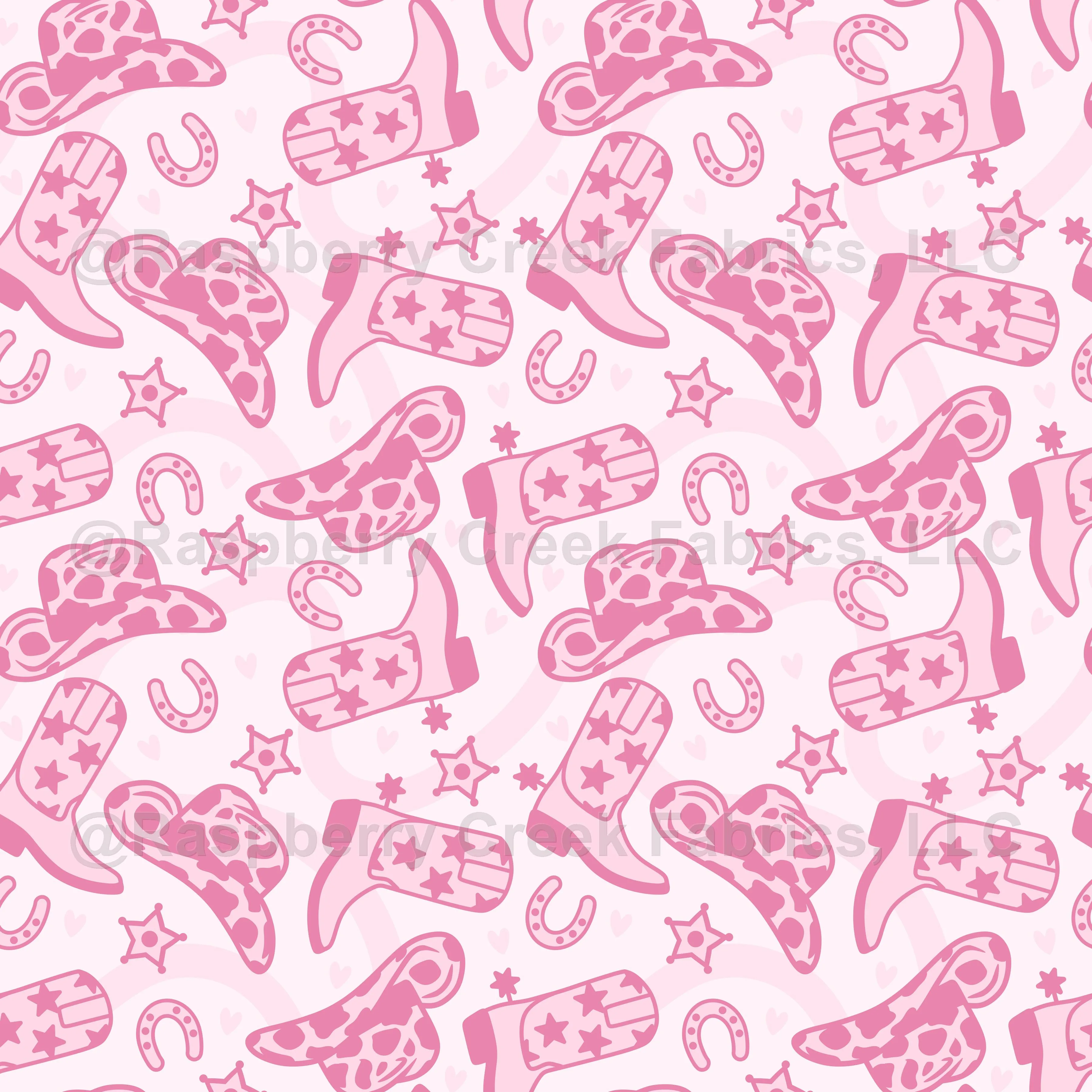 Baby Pink Cowgirl Boots and Hats