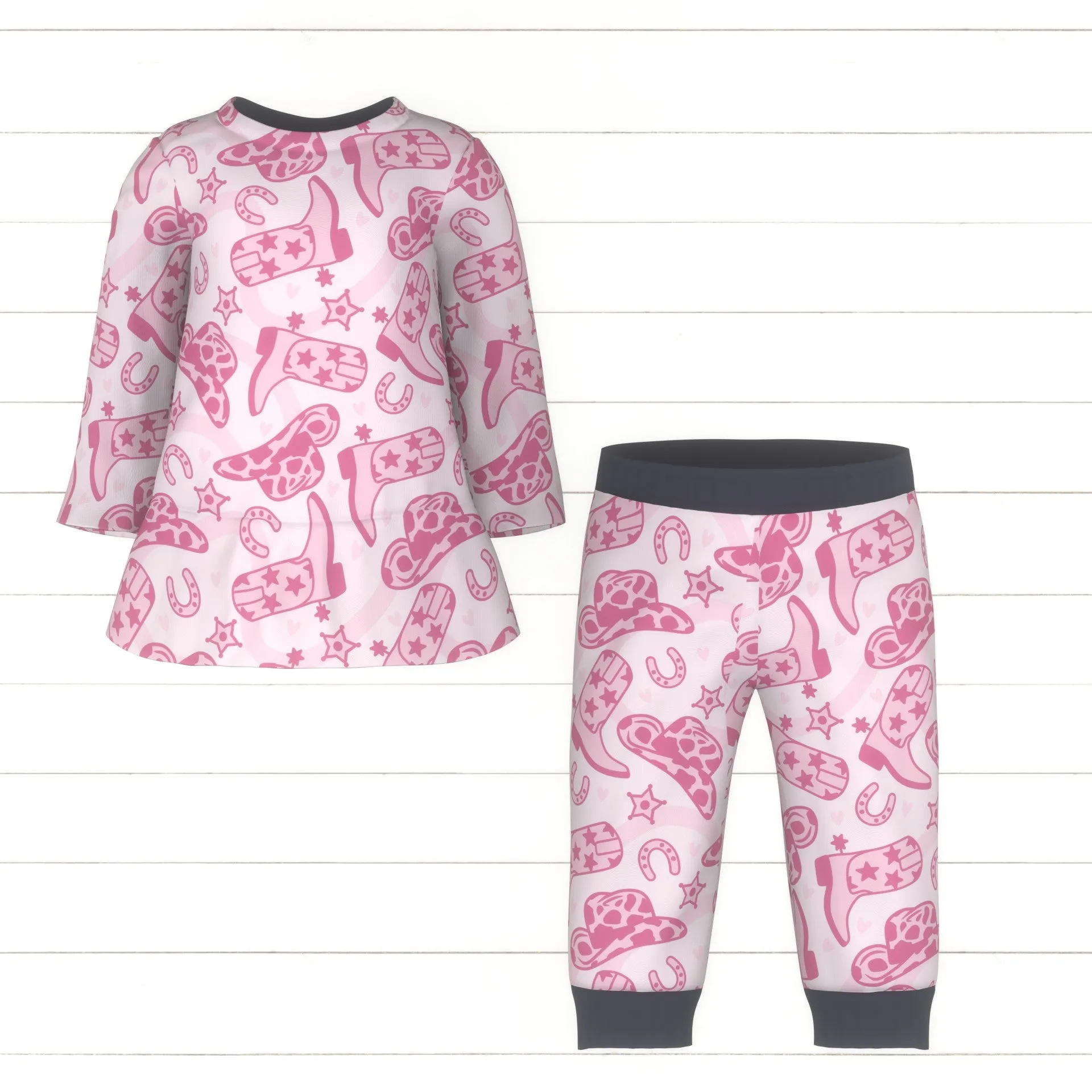 Baby Pink Cowgirl Boots and Hats