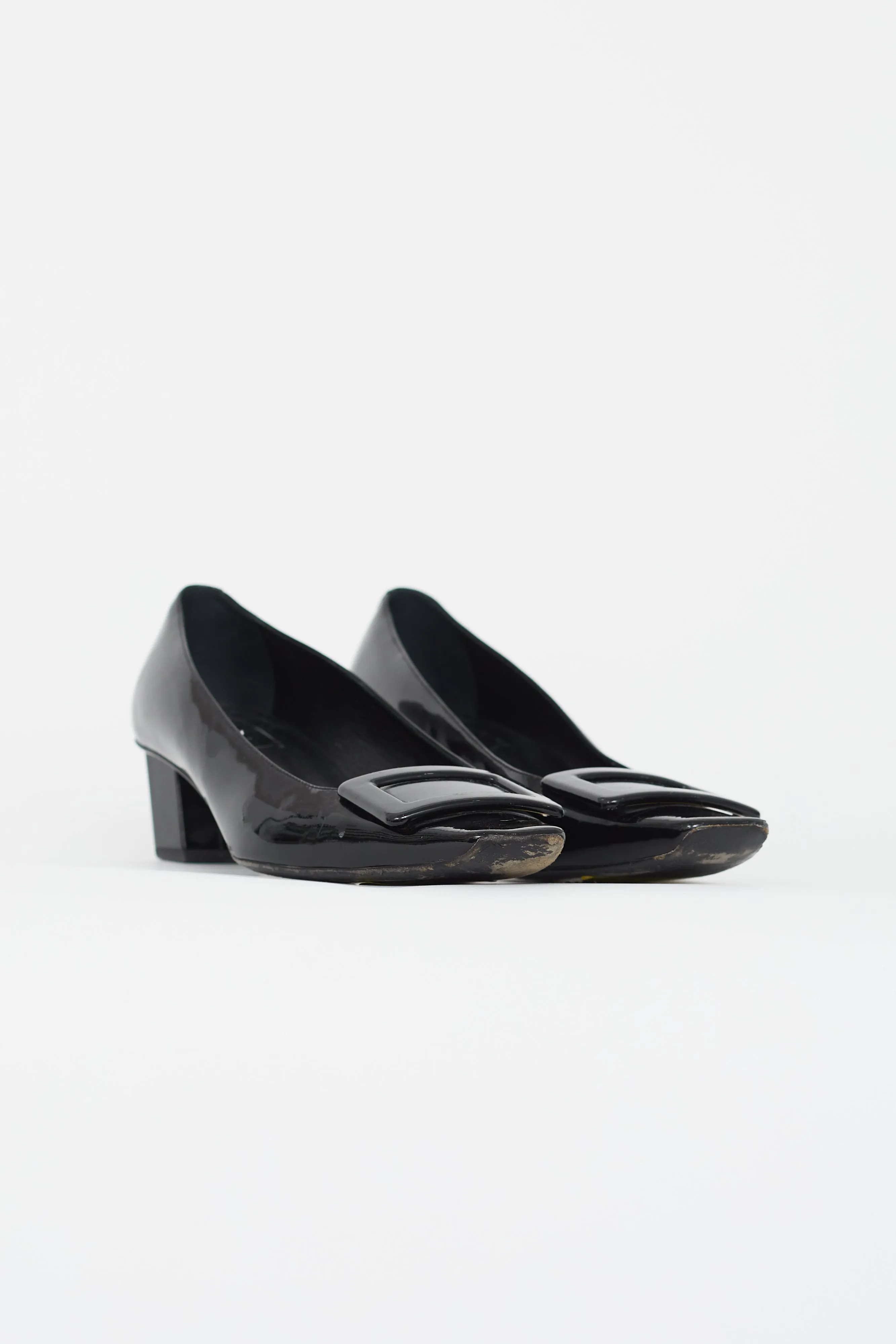 Black Patent Belle Vivier Heel