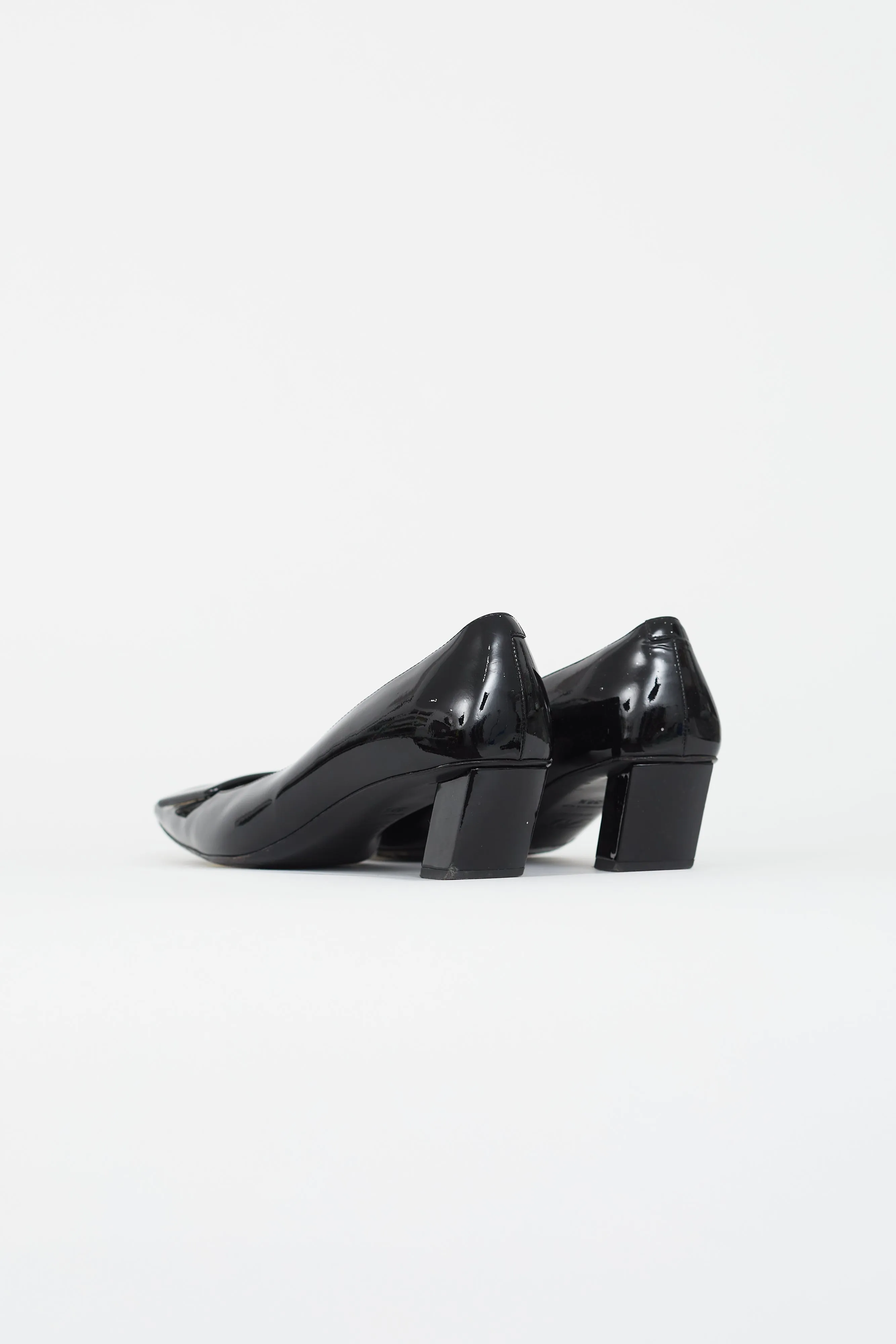 Black Patent Belle Vivier Heel
