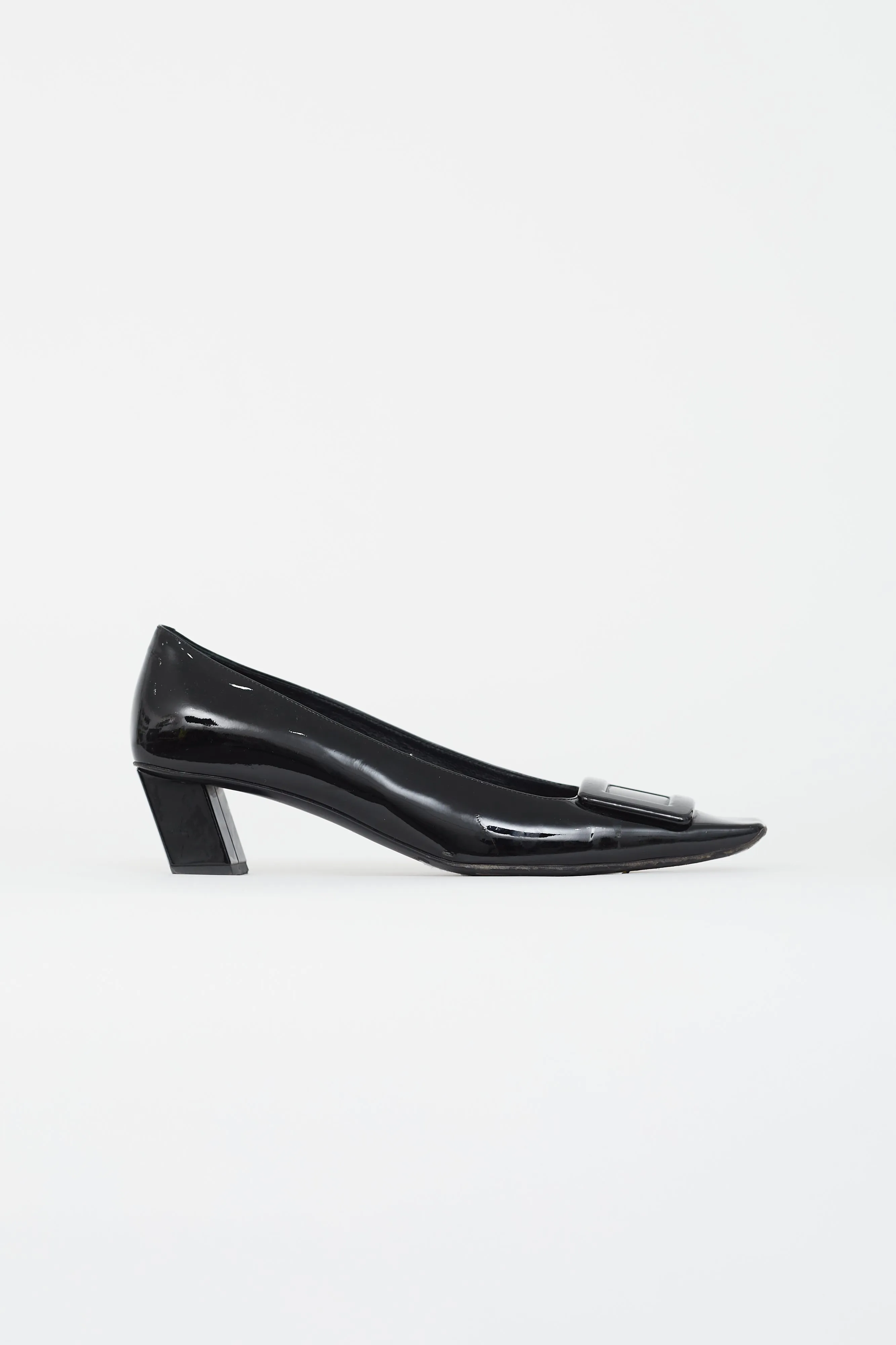 Black Patent Belle Vivier Heel