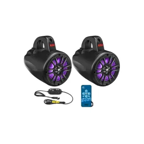 BOSS Audio B40RGB ATV UTV Speakers - Bluetooth, IPX5, LED - 821534