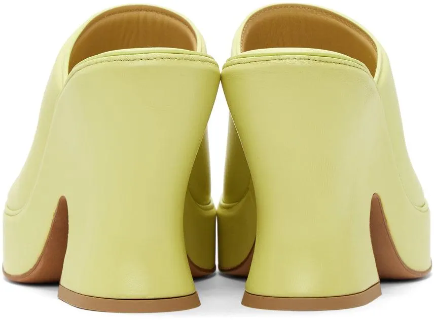 Bottega Veneta Green Wedge Heeled Sandals