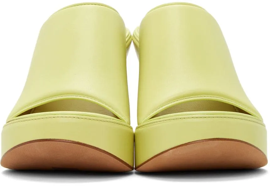 Bottega Veneta Green Wedge Heeled Sandals