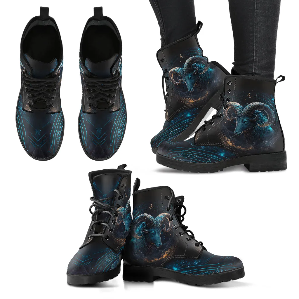 Capricorn Zodiac Women's Vegan Leather boots