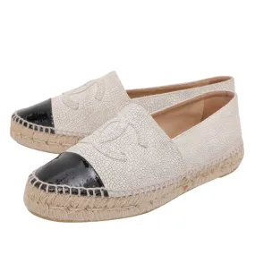 Chanel Bicolor Crackled Espadrille 39