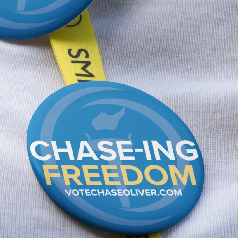 Chase Oliver for President Single Button