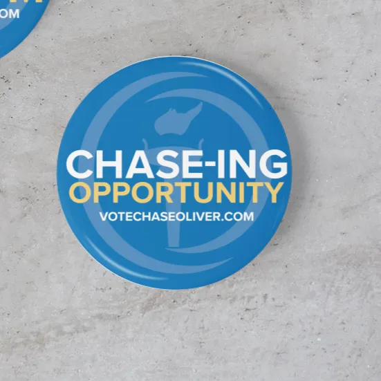 Chase Oliver for President Single Button