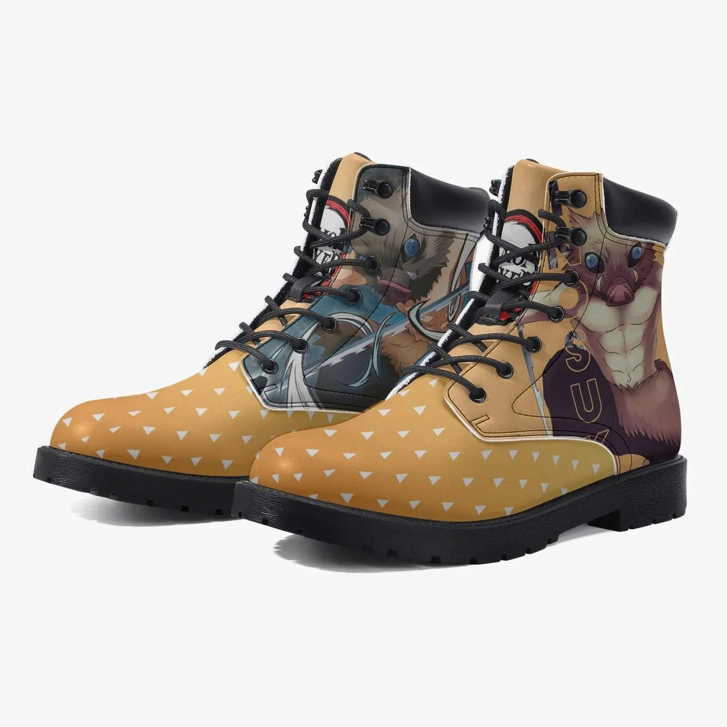Demon Slayer Hashibira Inosuke Casual Leather Boots Anime Shoes