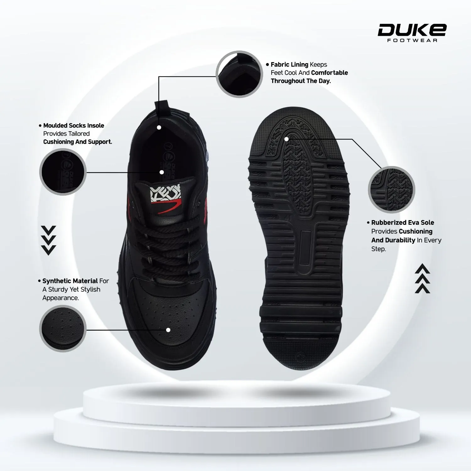 Duke Men's Chunky Flatsole Sneakers (FWOL2559)