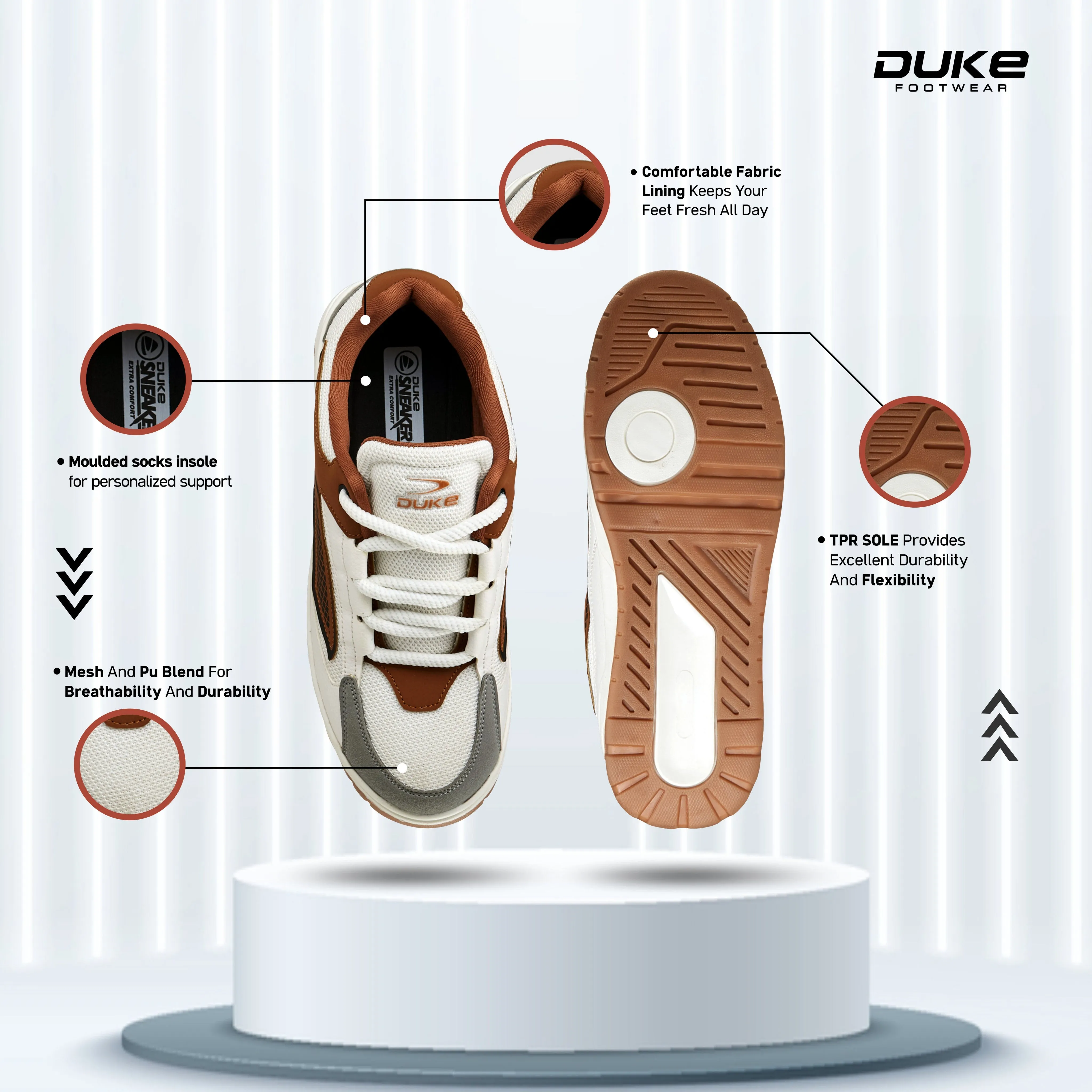 Duke Men's Zoom Sneakers   (FWOL2563)