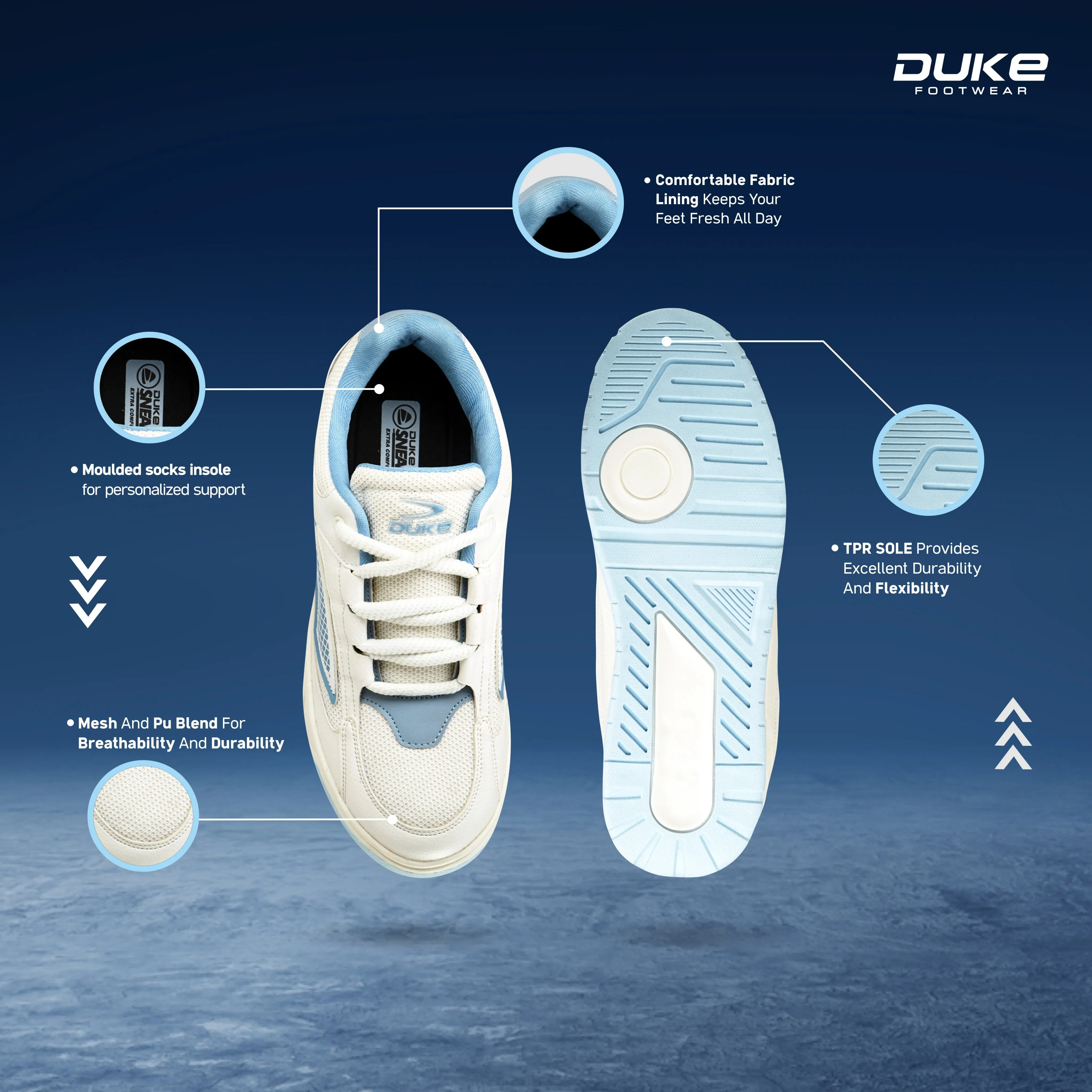 Duke Men's Zoom Sneakers   (FWOL2563)