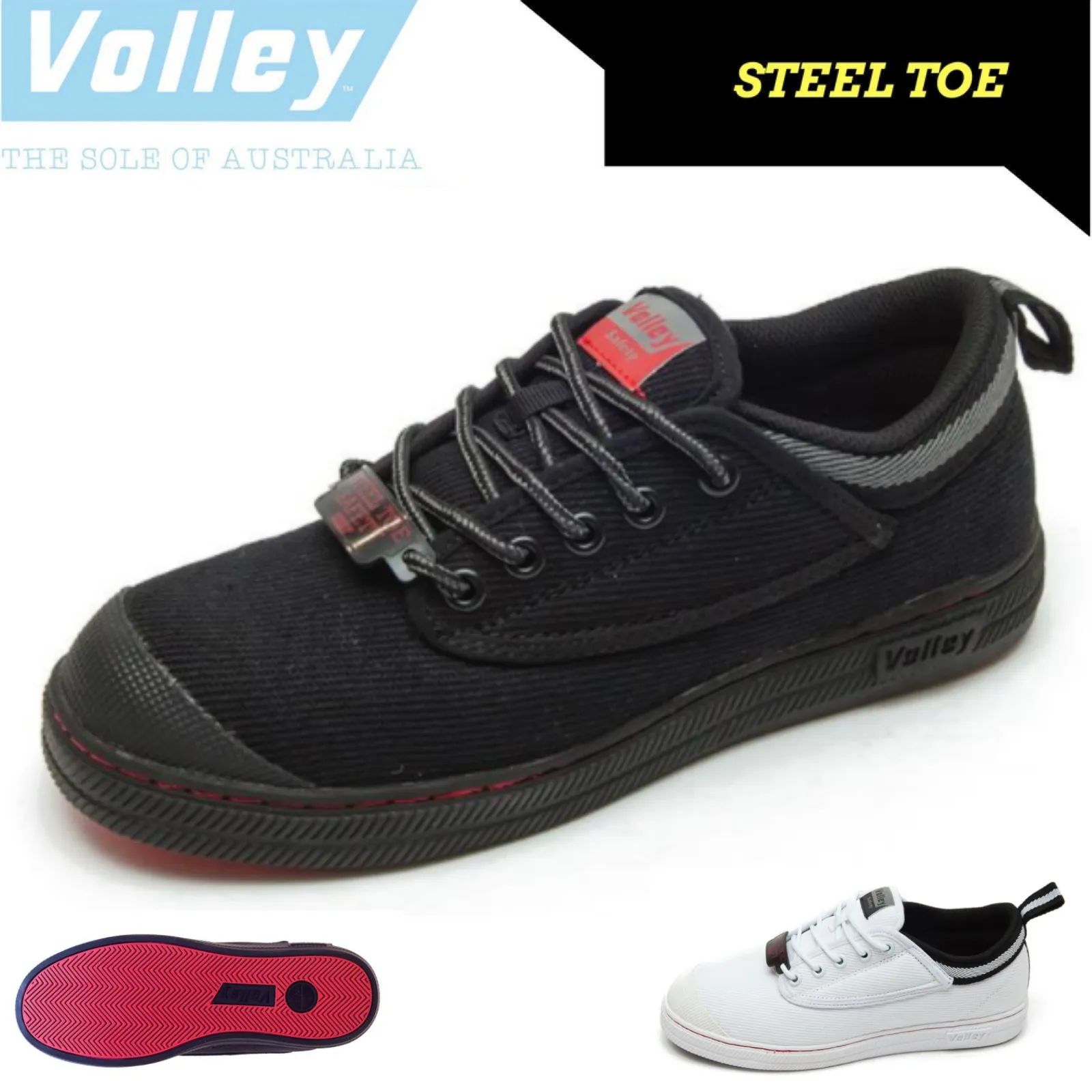 Dunlop Volleys Steel Cap Mens Shoes - Original Safety Sneakers For Tradies