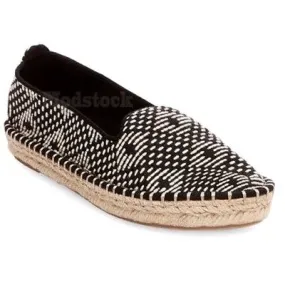 DV by Dolce Vita Black & White Woven Espadrille Flats - 7 1/2