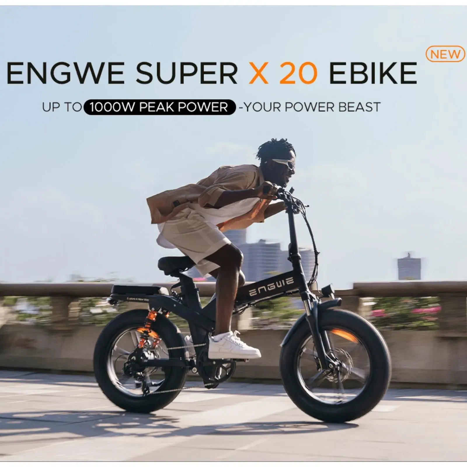 Engwe X20 All Terrain Fat Tyre Folding Electric Bike 750W
