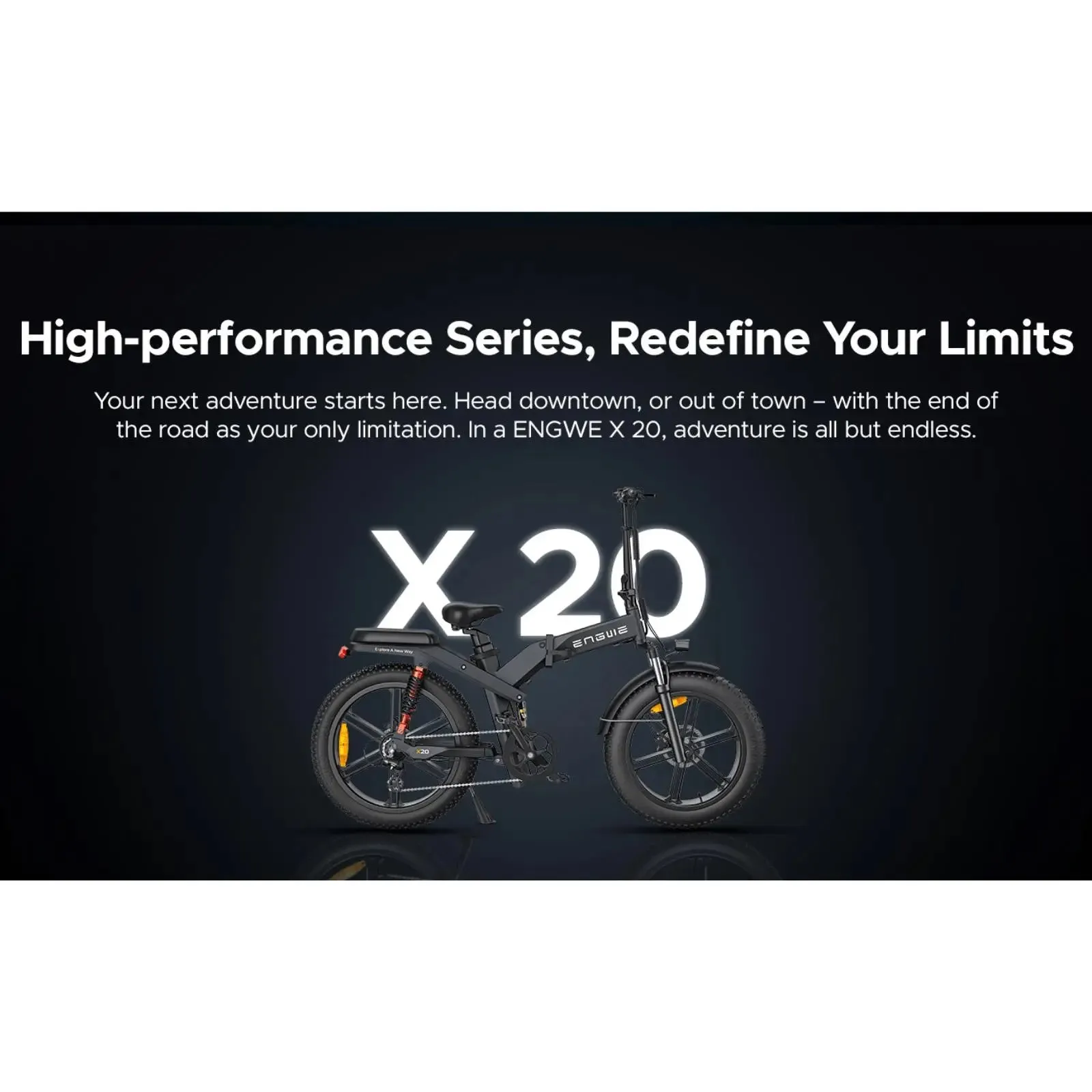 Engwe X20 All Terrain Fat Tyre Folding Electric Bike 750W
