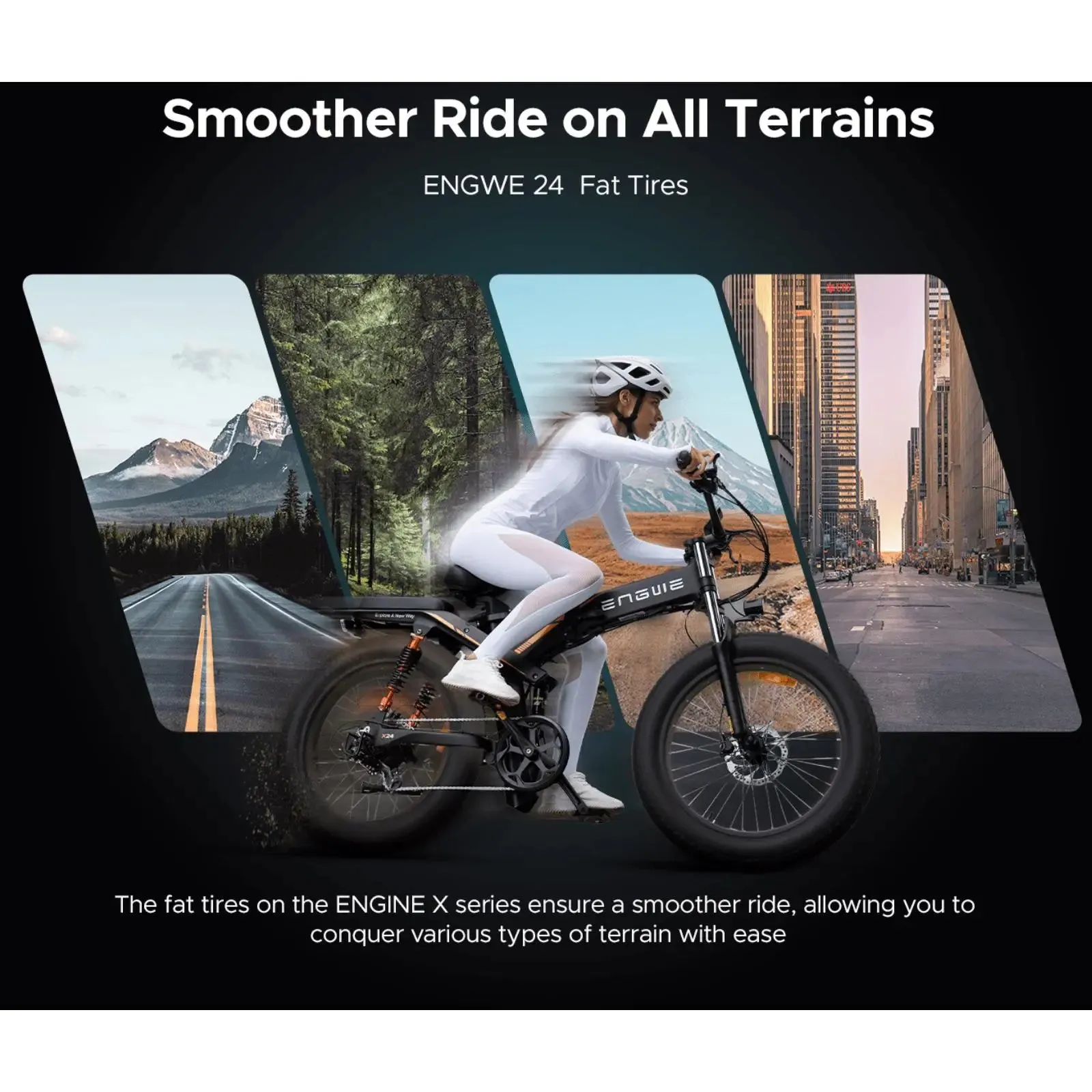 Engwe X24 All Terrain Fat Tyre Folding Electric Bike 1000W